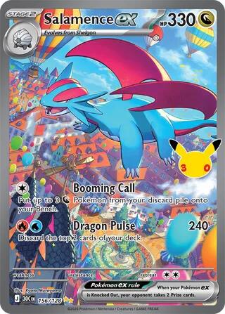 Salamence ex kaart uit Pokémon 30th Celebration