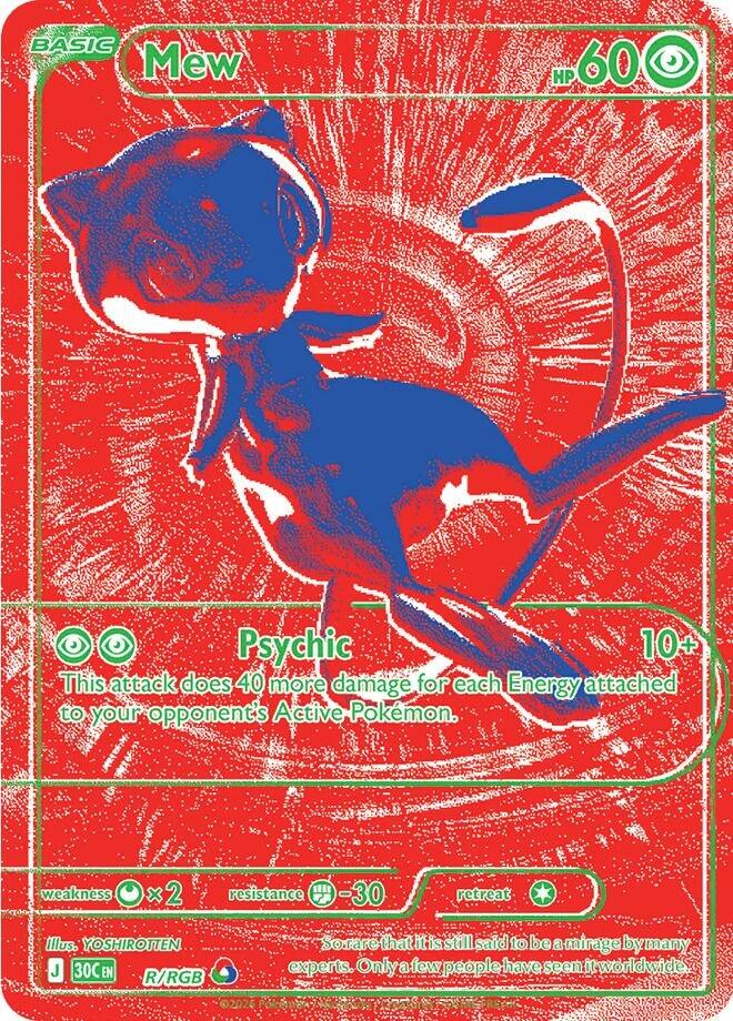 Mew R RGB Holofoil kaart uit Pokémon 30th Celebration
