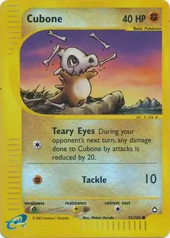 Cubone Reverse Holo 72