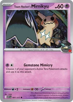 Team Rocket's Mimikyu 097