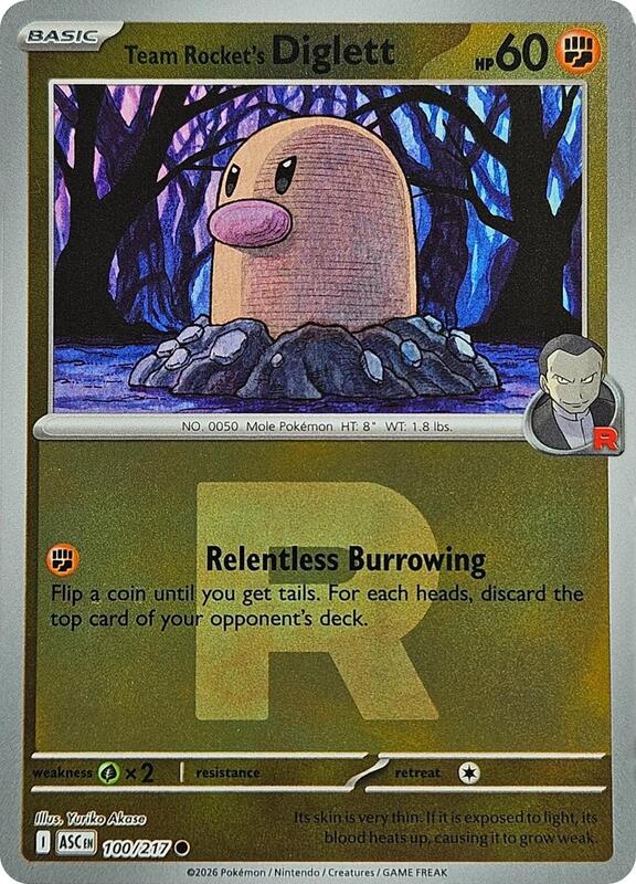 Team Rocket's Diglett Team Rocket Reverse Holo