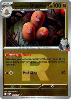 Team Rocket's Dugtrio Team Rocket Reverse Holo 101