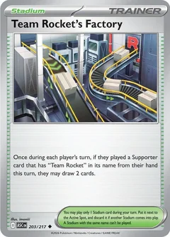 Team Rockets Factory Reverse Holofoil 203