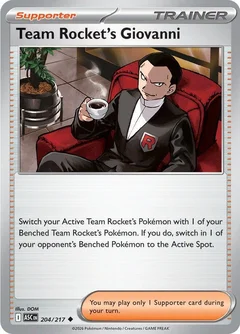 Team Rockets Giovanni Reverse Holofoil 204