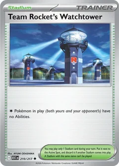 Team Rockets Watchtower Reverse Holofoil 210