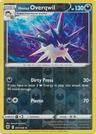 Hisuian Overqwil Reverse Holo