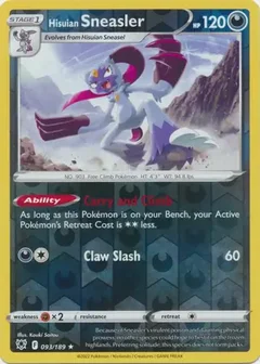 Hisuian Sneasler Reverse Holo 093