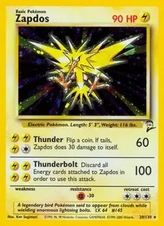 Zapdos Holo 20
