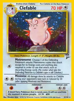PokeDATA - Check current Pokemon card values for Clefable Holo 5!