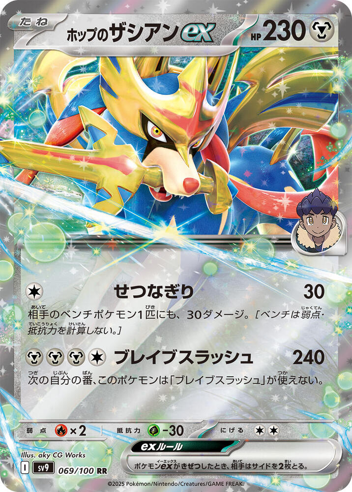 PokeDATA - Check current Pokemon card values for Hop's Zacian ex 069!