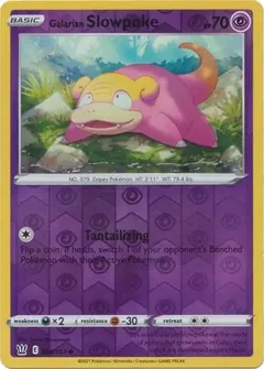 Galarian Slowpoke Reverse Holo 054