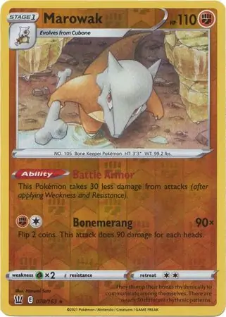 Marowak Reverse Holo