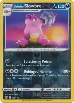 Galarian Slowbro Reverse Holo 092