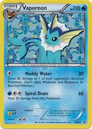 Vaporeon - Black and White Promos