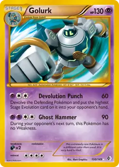Golurk Secret, Boundaries Crossed #150 Pokémon card