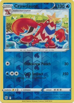 Crawdaunt Reverse Holo 033