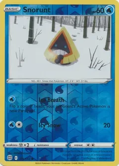 Snorunt Reverse Holo 034