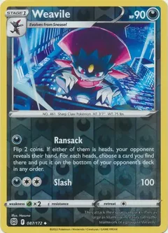 Weavile Reverse Holo 087