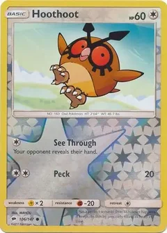 Hoothoot Reverse Holo 106