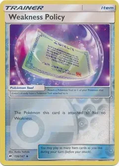 Weakness Policy Reverse Holo 126
