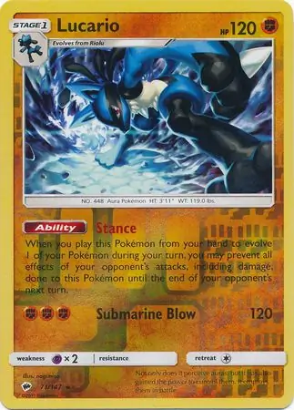 Lucario Reverse Holo