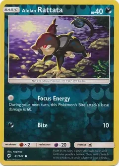 Alolan Rattata Reverse Holo 81