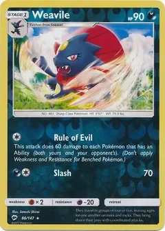 Weavile Reverse Holo 86