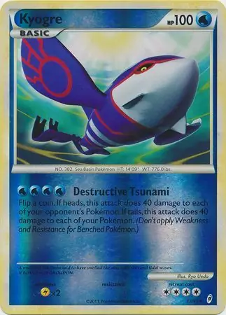 Kyogre Reverse Holo, Call of Legends #12 Pokémon card