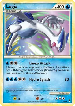 Lugia Holo, Call of Legends #15 Pokémon card