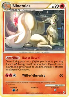 Ninetales Holo, Call of Legends #17 Pokémon card