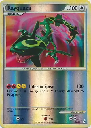 Rayquaza Reverse Holo, Call of Legends #20 Pokémon card