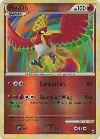 Ho-Oh Reverse Holo, Call of Legends #9 Pokémon card