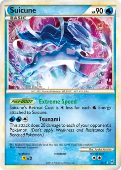 Suicune Holo, Call of Legends #SL11 Pokémon card