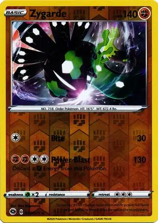 Zygarde Reverse Holo