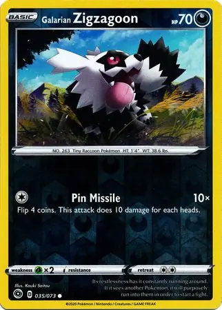 Galarian Zigzagoon Reverse Holo