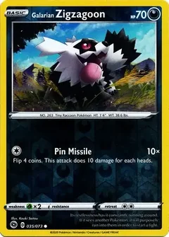 Galarian Zigzagoon Reverse Holo 035