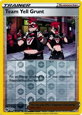 Team Yell Grunt Reverse Holo