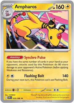 Ampharos Reverse Holofoil 029