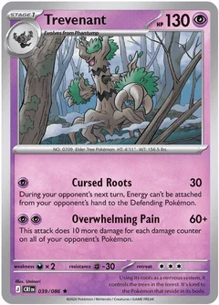 Trevenant Reverse Holofoil 039