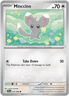 Minccino Reverse Holofoil 072