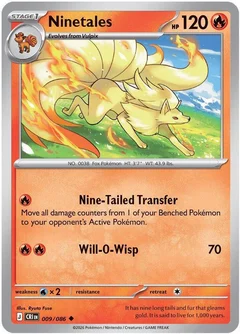 Ninetales Reverse Holofoil 009