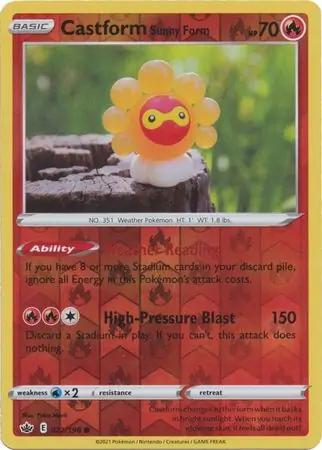 Castform Sunny Form Reverse Holo