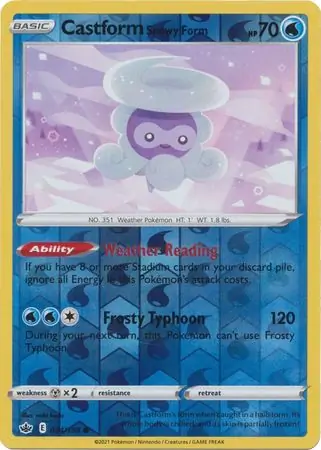 Castform Snowy Form Reverse Holo