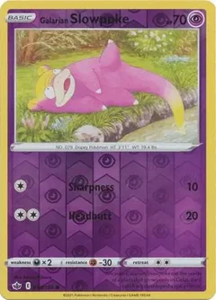 Galarian Slowpoke Reverse Holo 054