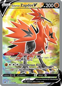 Galarian Zapdos V Full Art
