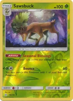 Sawsbuck Reverse Holo 16