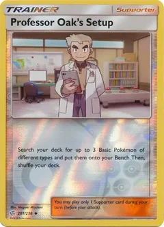 Professor Oak's Setup Reverse Holo 201
