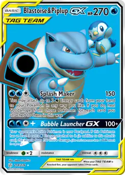 Full Art Blastoise & Piplup GX