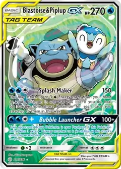 Full Art Blastoise & Piplup GX 215