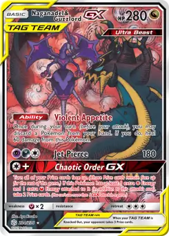 Full Art Naganadel & Guzzlord GX